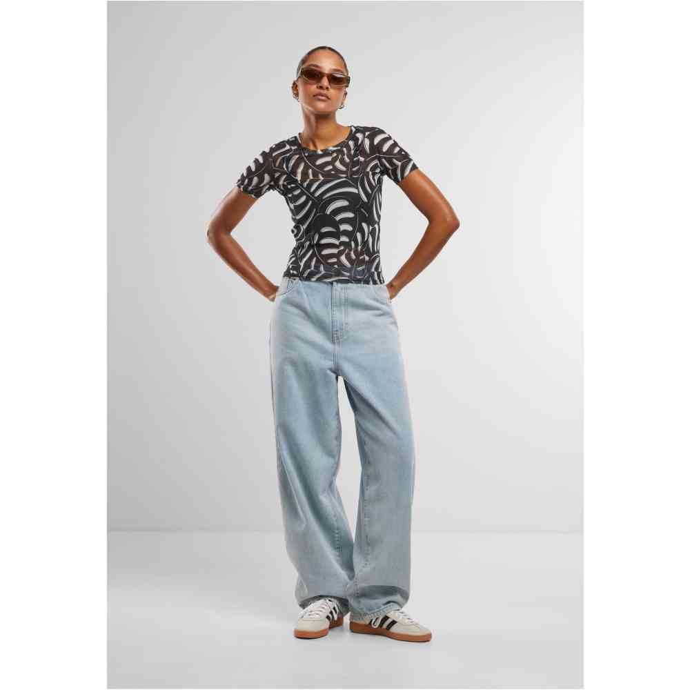 Urban Classics - AOP Mesh Top - Zwart